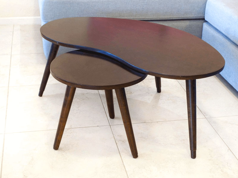 Mesitas Arrime dos cuerpos madera moderna elegante