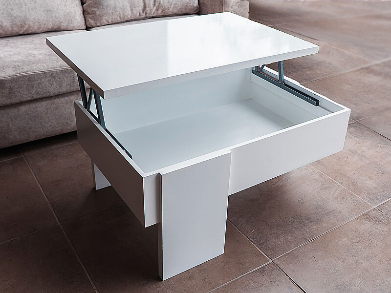 mesita estilo modeno funcional color blanco laminado